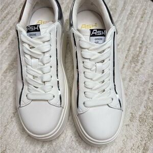 Ash White and Silver Women's Sneakers